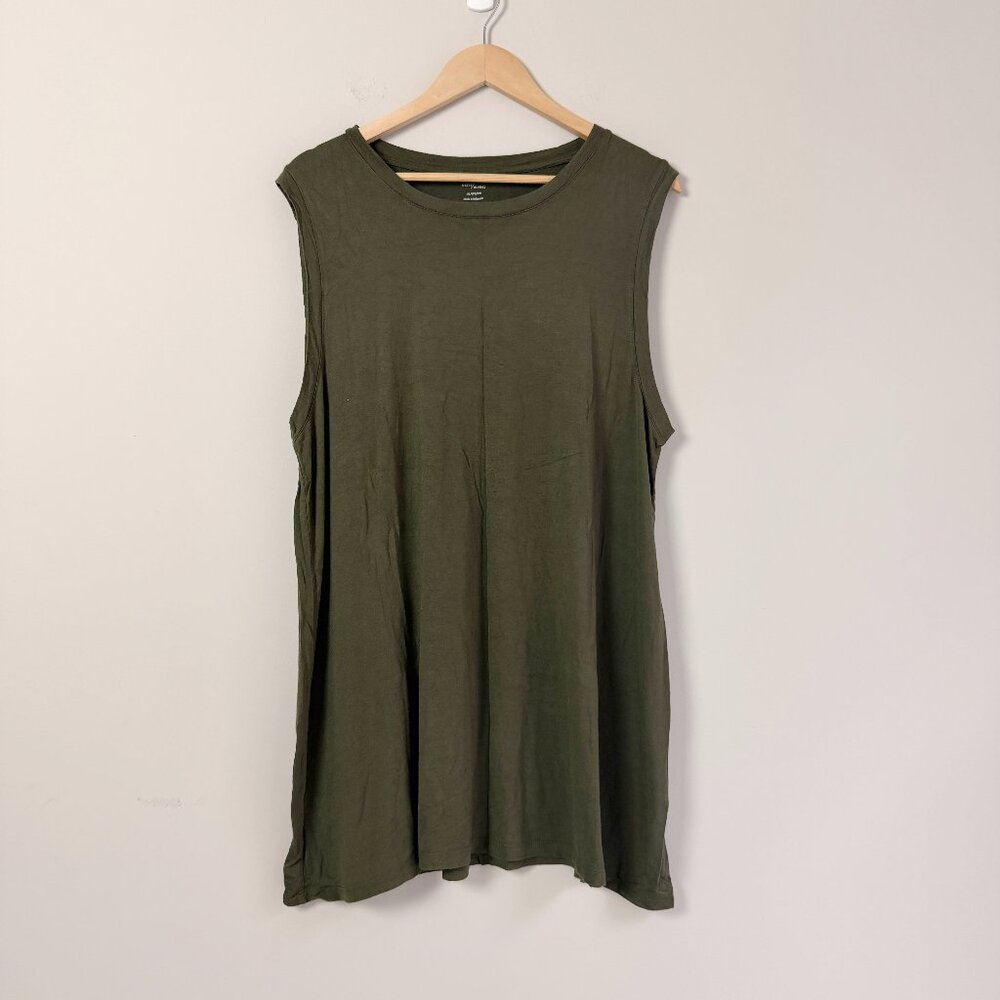 2/$30 Daily Ritual Olive Green Sleeveless Tunic XXL